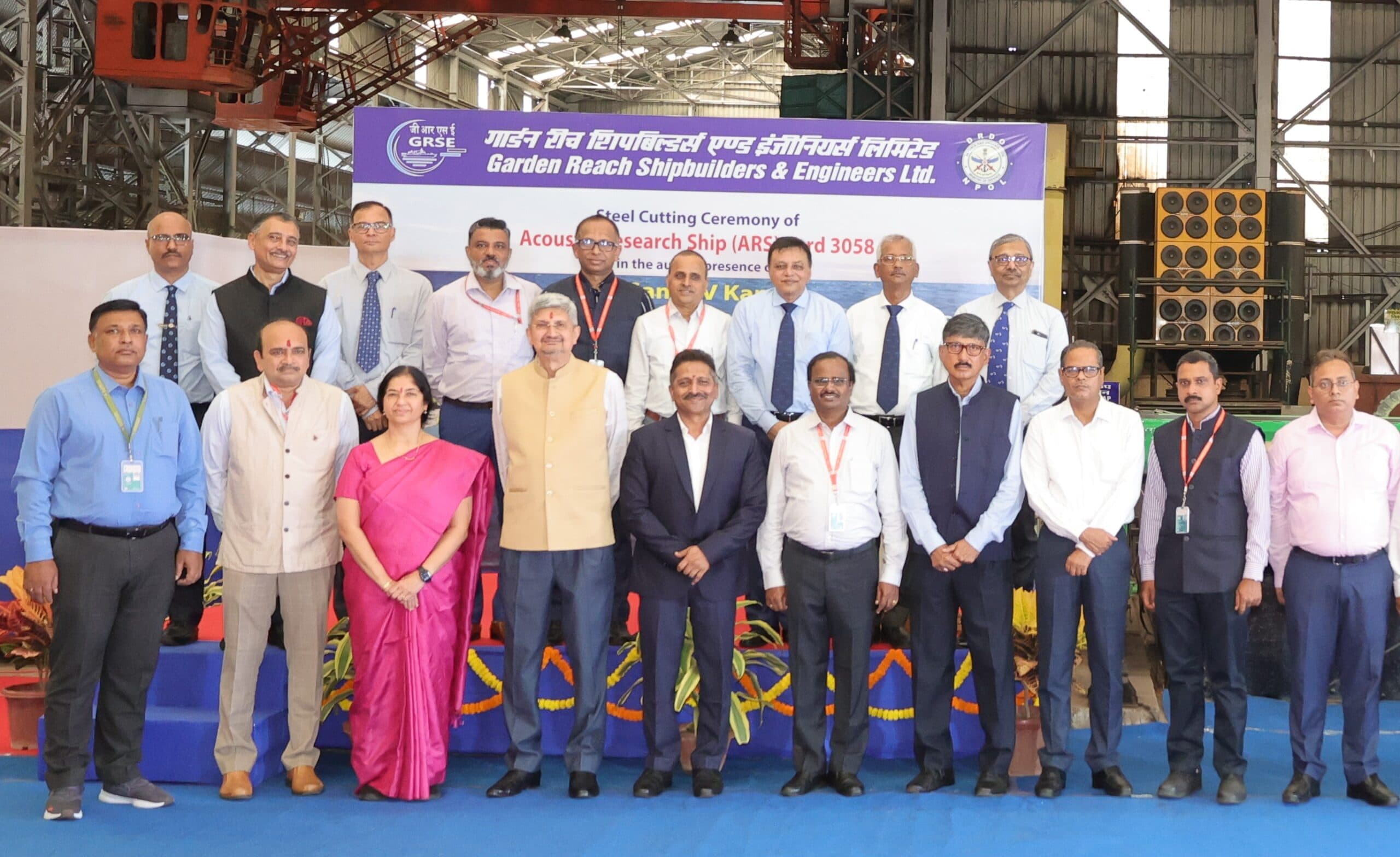 GRSE Commences Construction of State-of-the-Art Acoustic Research Ship for NPOL, DRDO