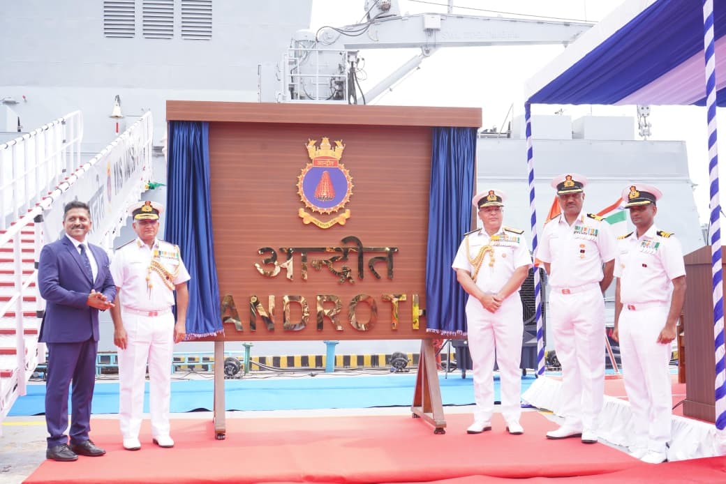 INS Androth Joins Indian Navy Fleet with Over 80% Indigenous Content